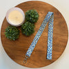 The Lanyard Boutique - Blue and Purple Tulips Fabric Lanyard: Swivel Clasp, Short